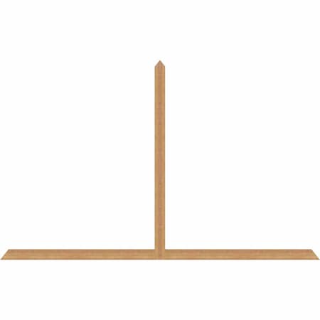 Ekena Millwork Portland Timber Gable Bracket, Western Red Cedar, 108"W x 68"H x 1 1/2"D x 3 1/2"F, 15/12 Pitch GBW108X68X0204POR00SWR